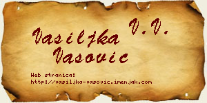 Vasiljka Vasović vizit kartica